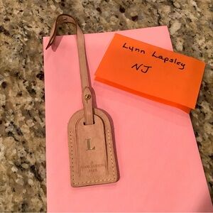 Louis Vuitton Tan Luggage Tag